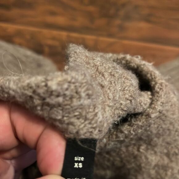 Anthropologie Sleeping On Snow Brown Fuzzy Style Pullover Sweater - Picture 8 of 10